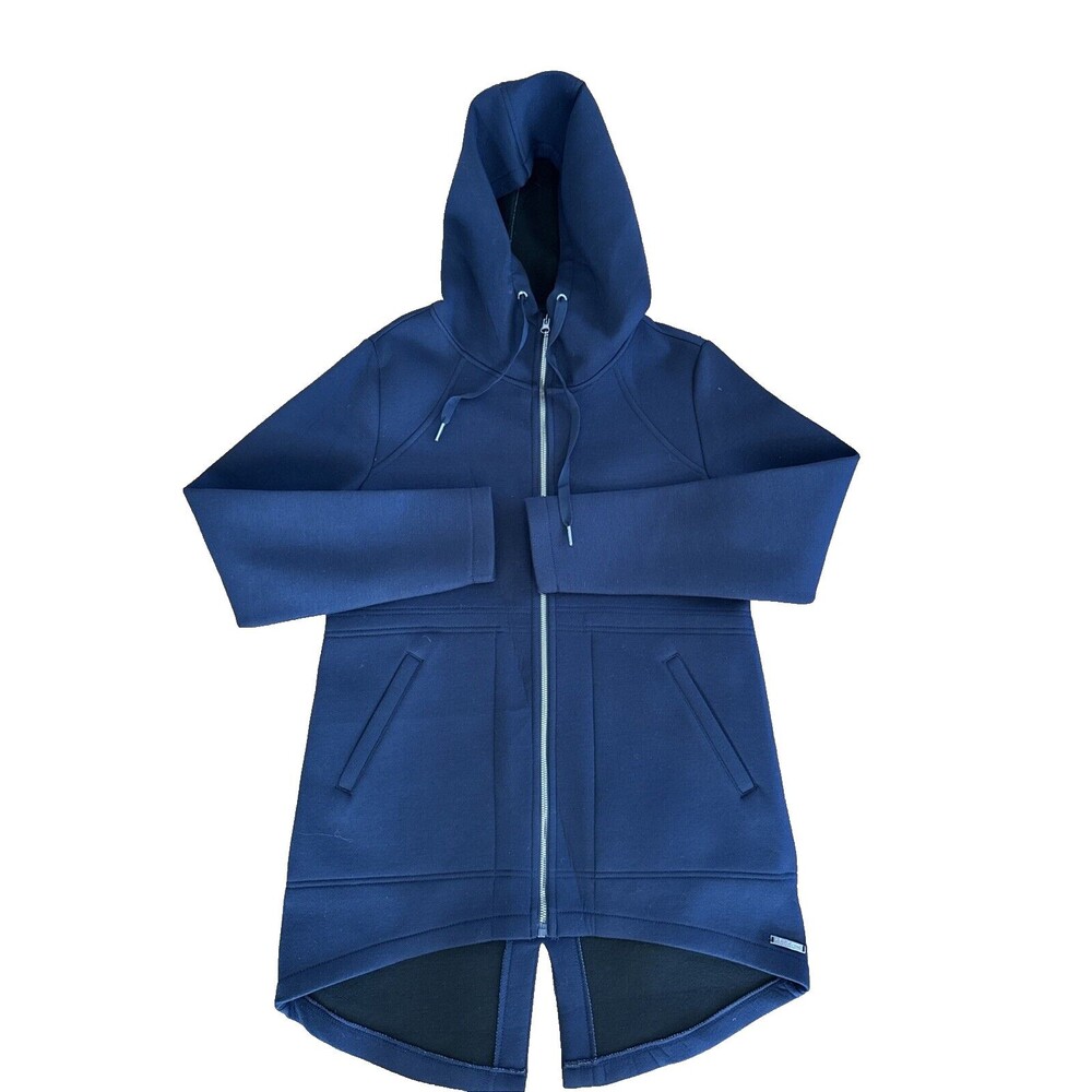 Betsey Johnson Performance Coat Medium Navy zip up Hoodie Sport Full zip